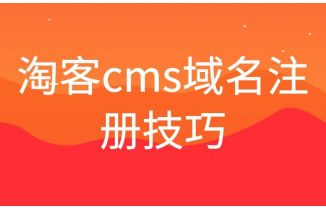 淘客cms系统建站之域名的选择和购买技巧
